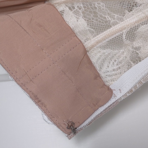 Jovani Prom‎ Wedding Dress White Nude size 0 One Shoulder Sheer Mermaid - Picture 13 of 16